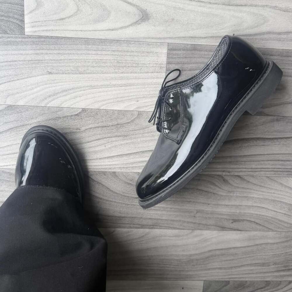 Bates Lites Patent Oxford Dress Shoes Size 8W Black